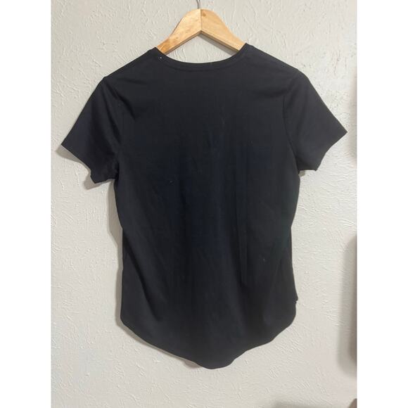 Ted Baker Lovage Black V Neck Tee Size 2 Small - Picture 2 of 6